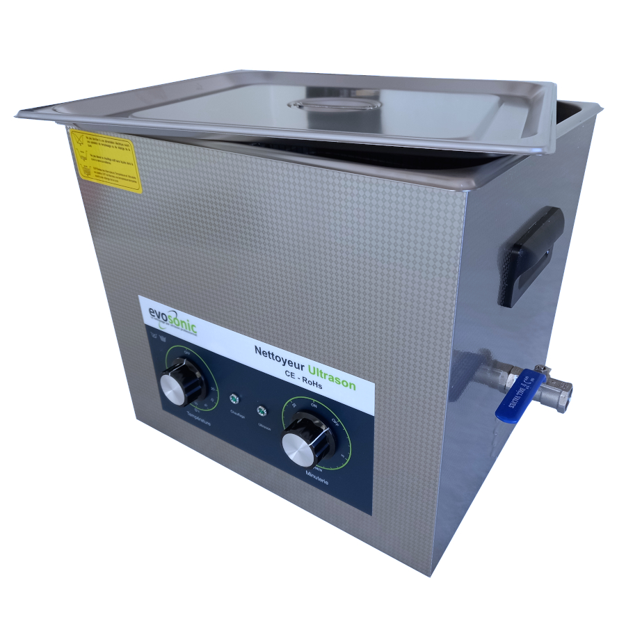 Bac ultrason 10 litres interface mécanique