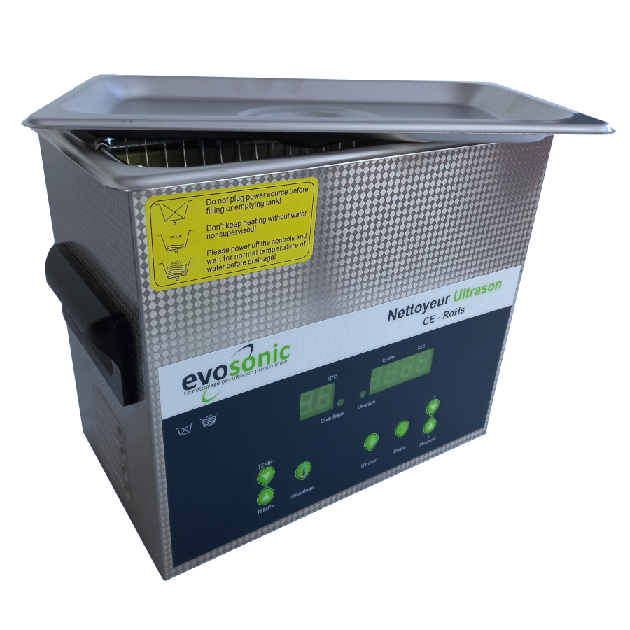 Evosonic - Bac ultrason 10 litres - interface mécanique